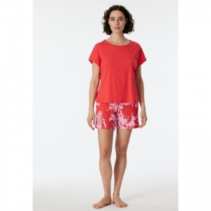 Dames pyjama, korte mouwen 500 rot