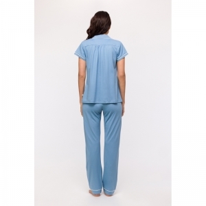 Dames pyjama, korte mouwen 818 blauw