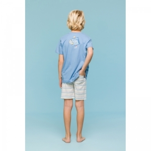 Jongens pyjama, korte mouwen 818 blauw