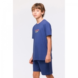 Jongenspyjama, korte mouwen 896 donkerblauw