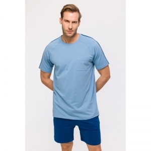 Herenpyjama, korte mouwen 818 blauw