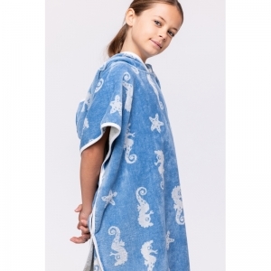 Unisex poncho 918 zeepaardjes