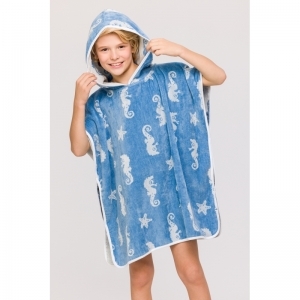 Unisex poncho 918 zeepaardjes