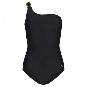 Swimsuit one shoulder padded 5075 black snak