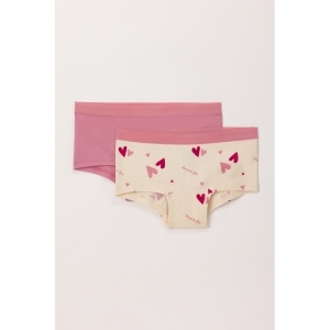 Meisjes slips, 2-pack 070 set roze +