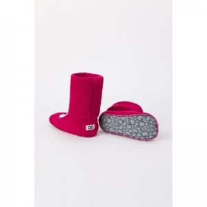 Pantoffels met oogjes 357 framboos-ro