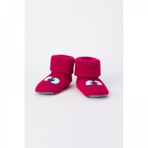 Pantoffels met oogjes 357 framboos-ro