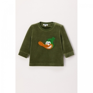Babyjongenspyjama in velours 753 kakigroen