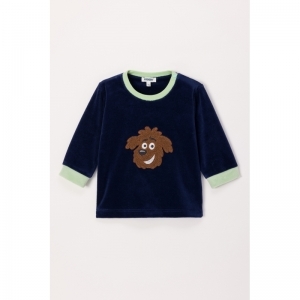 Babyjongenspyjama in velours 889 donkerblauw