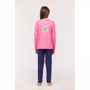 Meisjes pyjama, lange mouwen 453 roze