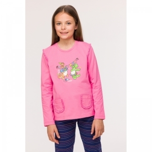 Meisjes pyjama, lange mouwen 453 roze