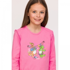 Meisjes pyjama, lange mouwen 453 roze