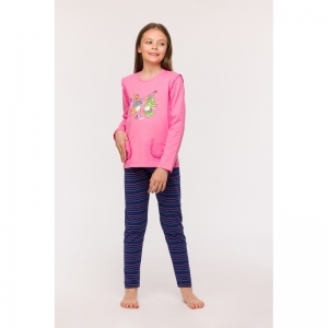 Meisjes pyjama, lange mouwen 453 roze