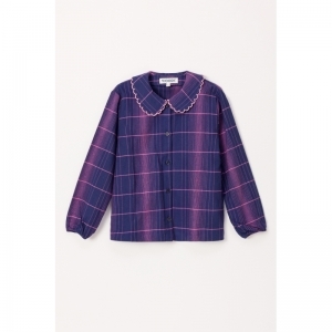 Meisjespyjama in flanel 938 blauw met r