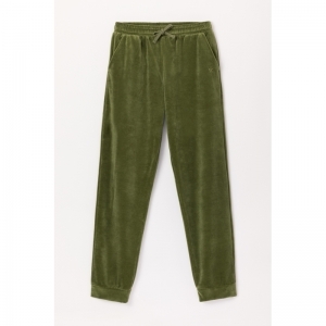 Herenpyjama in velours 931 groen-grijz