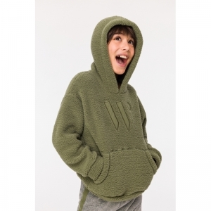 Homewear set: sweater en broek 753 kakigroen