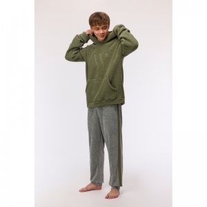 Homewear set: sweater en broek 753 kakigroen