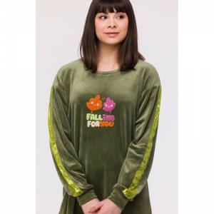 Slaapkleedje in velours 753 kakigroen