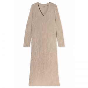 Dames slaapkleed, lang 400 natuur