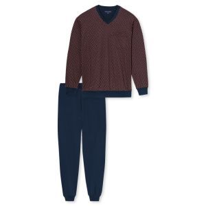 Herenpyjama met lange mouwen 614 kupfer