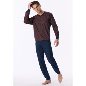 Herenpyjama met lange mouwen 614 kupfer