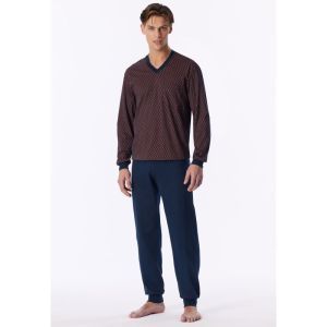 Herenpyjama met lange mouwen 614 kupfer