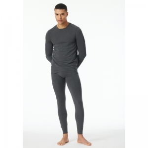 Shirt lange mouwen warm donker 214 donkergrijs
