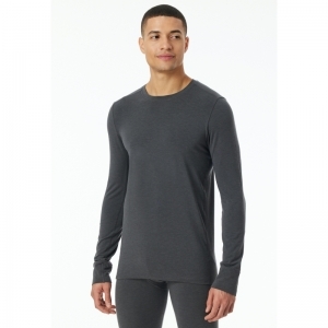 Shirt lange mouwen warm donker 214 donkergrijs