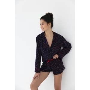 Maisie pyjama, doorknoop marine