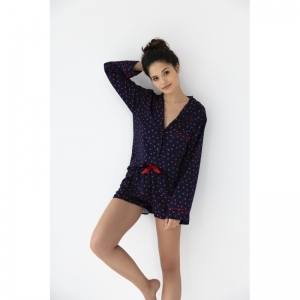 Maisie pyjama, doorknoop marine
