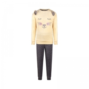 Girls velours set Off white