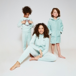 Unisex bathrobe Light aqua