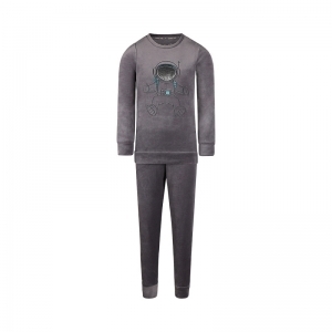 Boys velours set Grey
