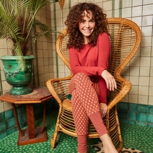 Women pyjama set Brique red