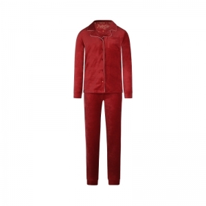 Women velours set Brique red