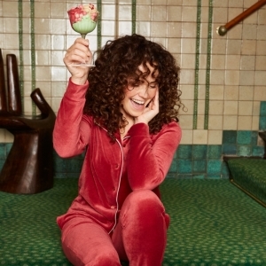 Women velours set Brique red