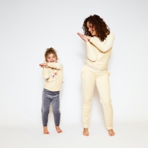 Women velours set Off white