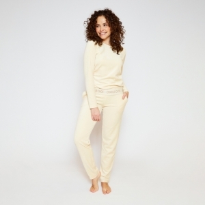 Women velours set Off white