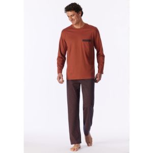 Herenpyjama lange mouwen 614 kupfer