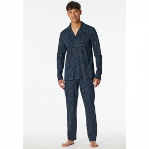 Herenpyjama, lange mouwen 207 graphit
