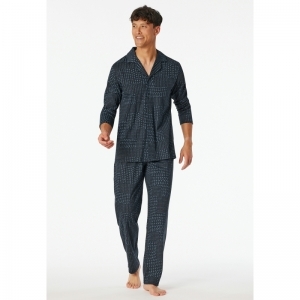 Herenpyjama, lange mouwen 207 graphit