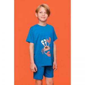 Jongenspyjama korte mouwen 845 blauw