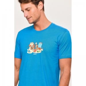 Herenpyjama, korte mouwen 845 blauw