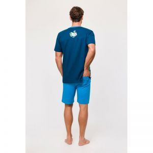 Herenpyjama, korte mouwen 891 donkerblauw