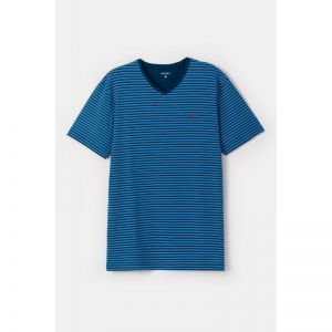 Herenpyjama korte mouwen 919 blauwe stre