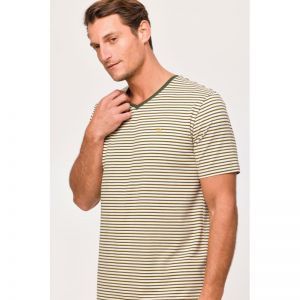Herenpyjama korte mouwen 927 beige stree