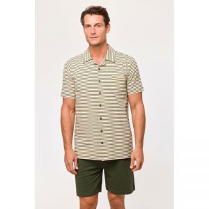 Herenpyjama korte mouwen 927 beige stree