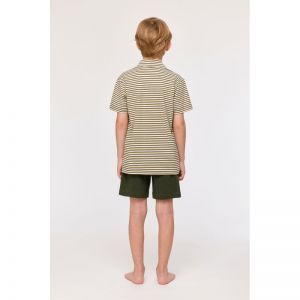 Herenpyjama korte mouwen 927 beige stree