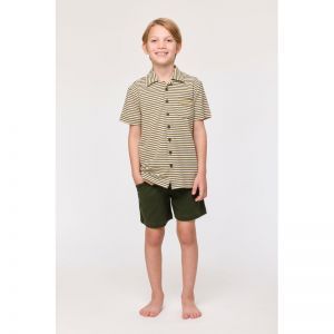 Herenpyjama korte mouwen 927 beige stree