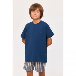 Jongenspyjama, korte mouwen 891 donkerblauw